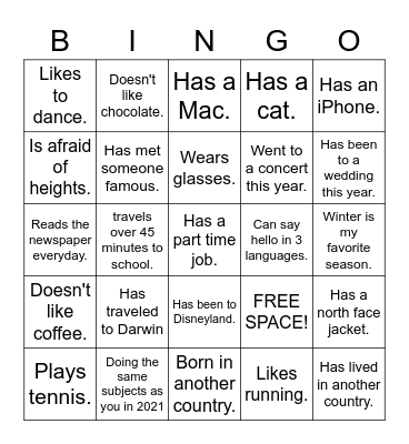 GTM People BINGO Card