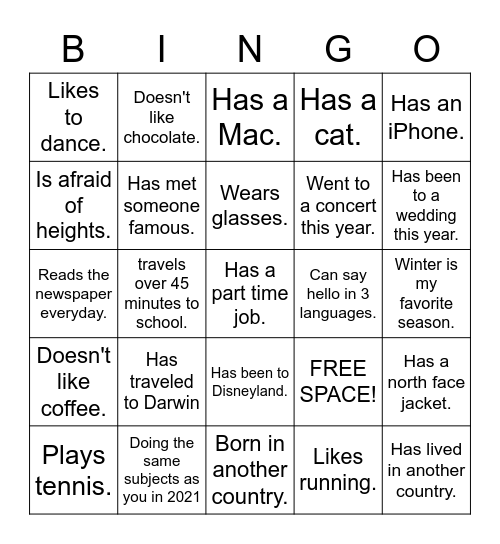 GTM People BINGO Card