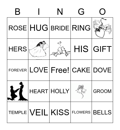 H and T  Bingo Card