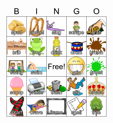 Phonics Blend Review Bingo Card