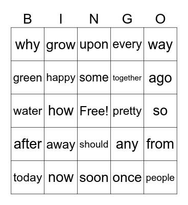 1-3a Bingo Card