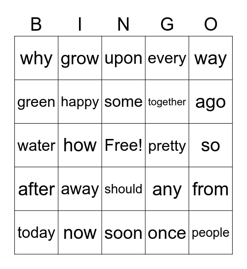 1-3a Bingo Card