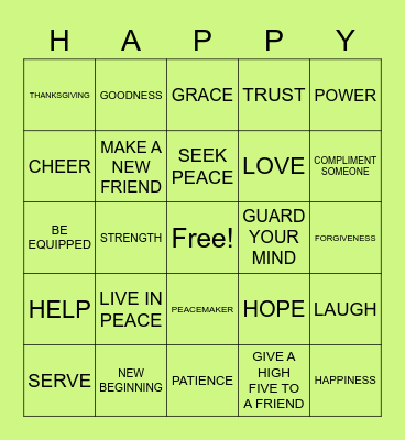 LOVE AND LIGHT BINGO Card