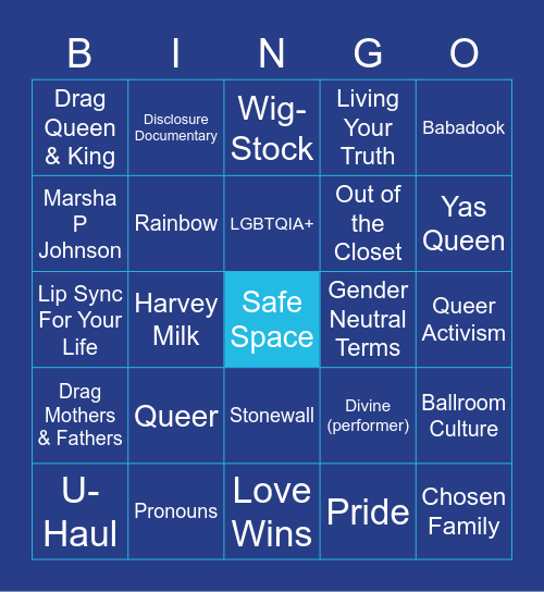 Queers, giving. Bingo Card