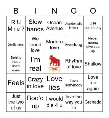 Bangers and Bingo Card