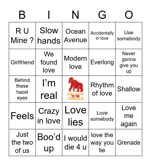 Bangers and Bingo Card