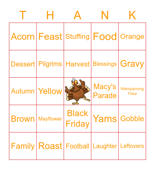 Thanksgiving! Bingo Card