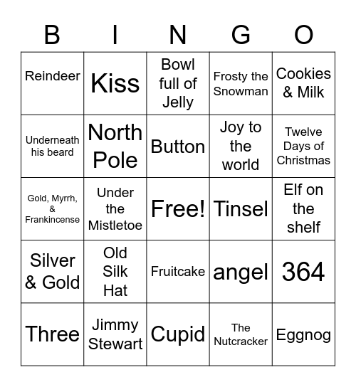 Christmas Bingo Card