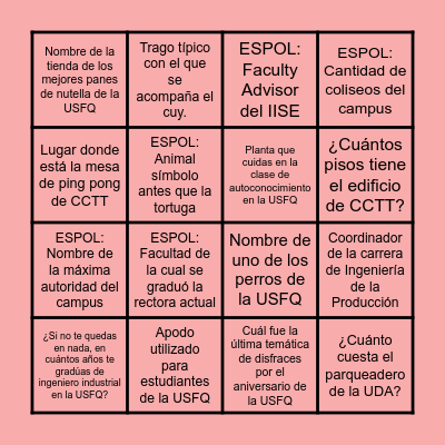 BINGO Card