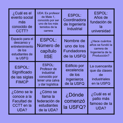 BINGO Card