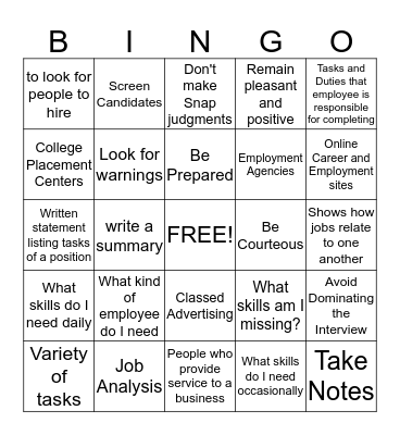 Card 2 Bingo Card