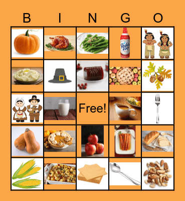 Thanksgiving Bingo ( Blue) Bingo Card