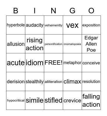 GH Reading Bingo Card