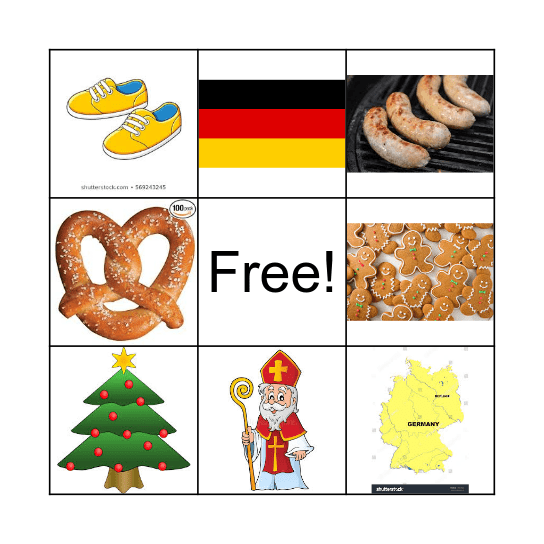 Germany Bingo Card