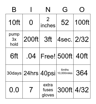 SCHOOL BUS Bingo Card