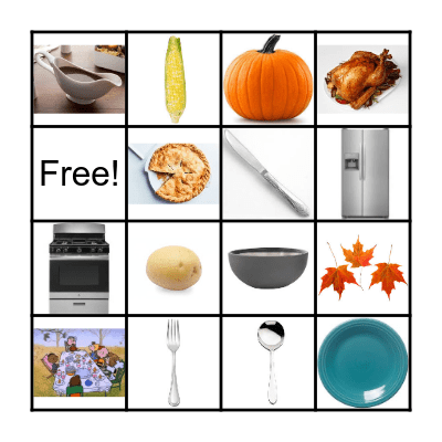 Thanksgiving Bingo Card