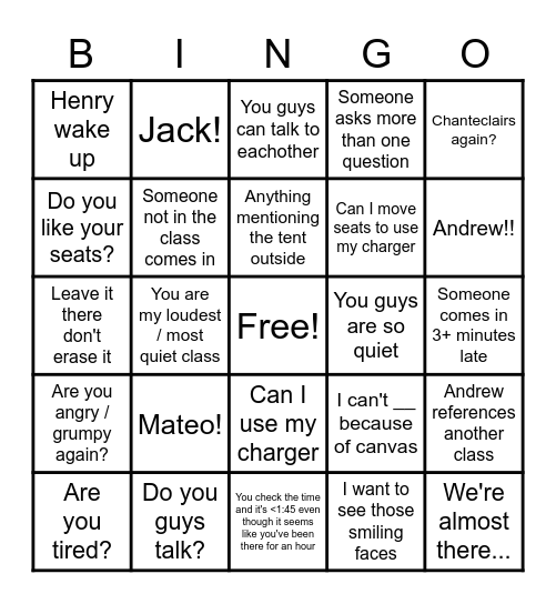 15-16 Fisher's Bingo! Bingo Card