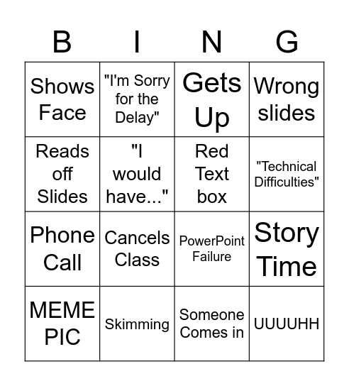 Design Theory BIngo Card