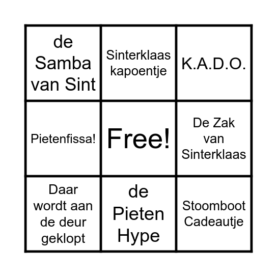 PietenBingo Card