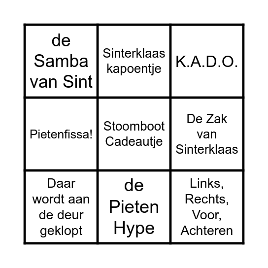 PietenBingo Card