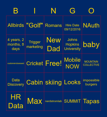 Farewell, Vish! Bingo Card