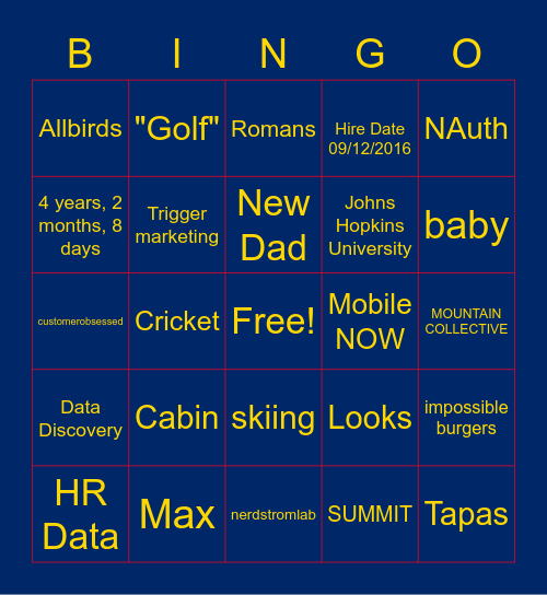 Farewell, Vish! Bingo Card