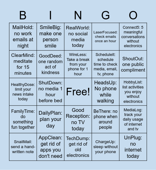 API Construction Bingo Card