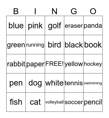 Bingo Card