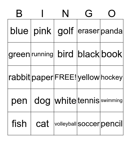 Bingo Card