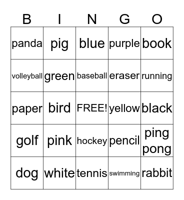 Bingo Card