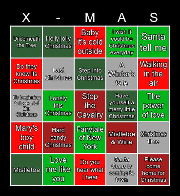 Christmas Bingo Card