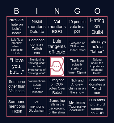 The Brew Bingo (Beta v.1.2.1) Bingo Card