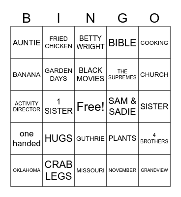 ESTHER LARUTE BIRTHDAY Bingo Card