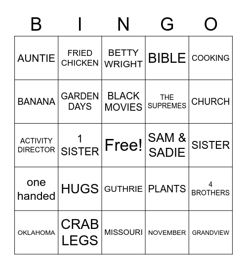 ESTHER LARUTE BIRTHDAY Bingo Card