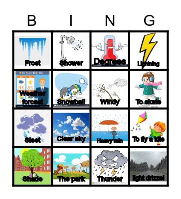 Weather Bingo Card