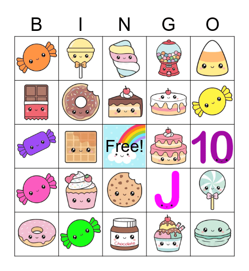 sweet 10 Bingo Card