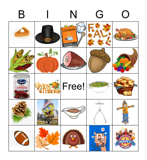 Thanksgiving Bingo Card