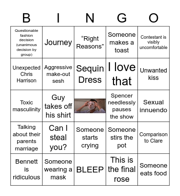 BACHELORETTE BINGO (TAYSHIA EDITION) Bingo Card