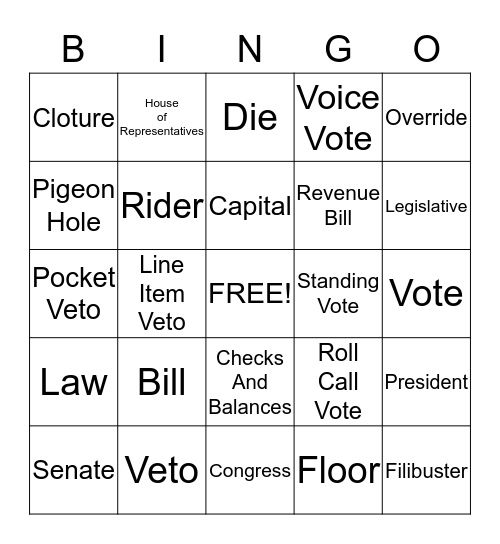 Bills Bingo  Bingo Card