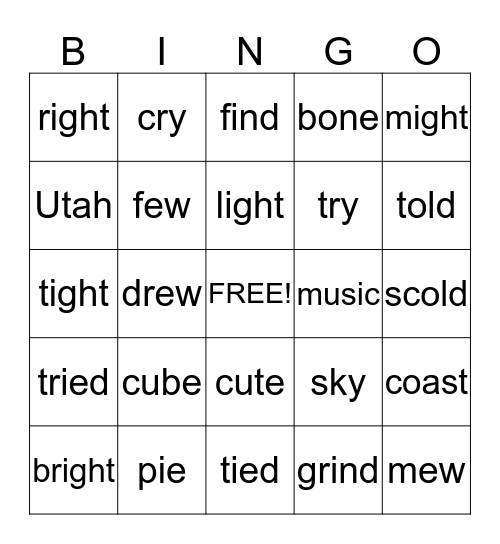 Day in#205 -1 Bingo Card