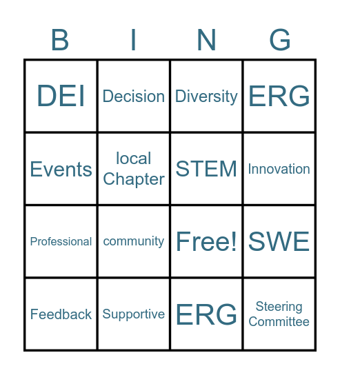 Women@OSIsoft Bingo Card