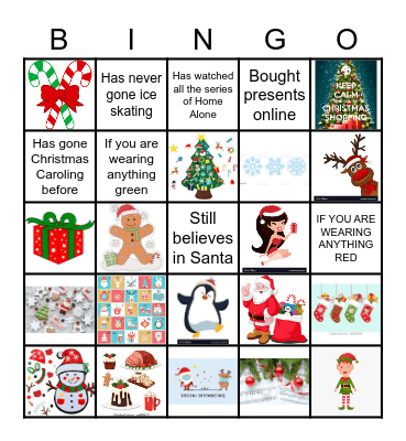 Holiday Bingo Card