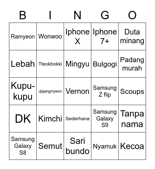 PJIHOON1ST Bingo Card
