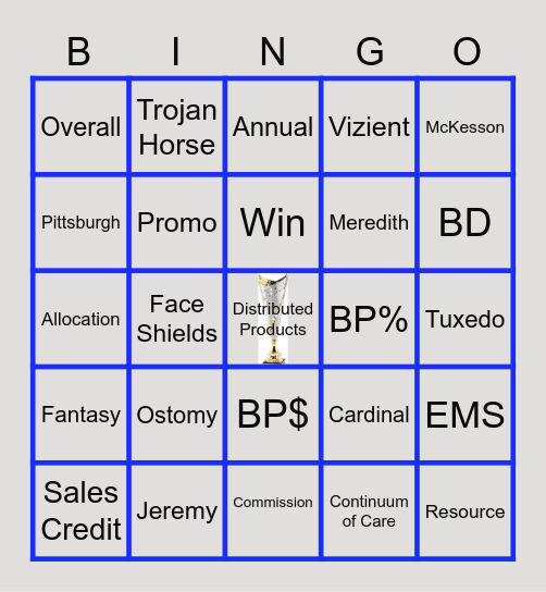 Distributed Products Platinum Awards Bingo Card