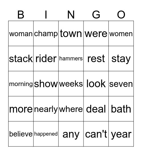 Lesson   29 Bingo Card