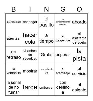 Loteríá: At the Airport Part 2 Bingo Card