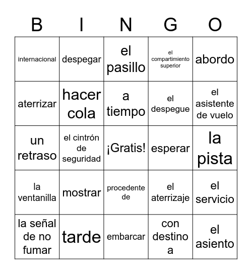 Loteríá: At the Airport Part 2 Bingo Card