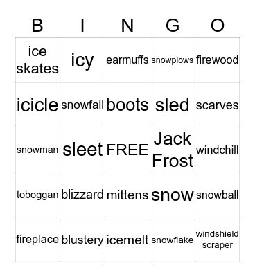 Winter in Missouri Bingo Card