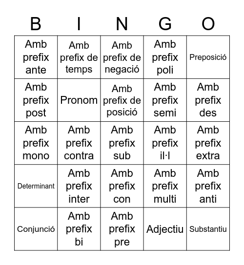 UDI 1 Bingo Card