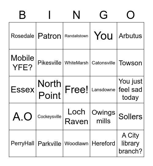 The Hunger Gamez Bingo Card